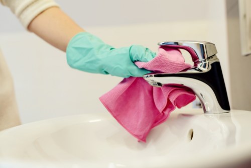 Professional hard floor cleaning in a Chiswick property
