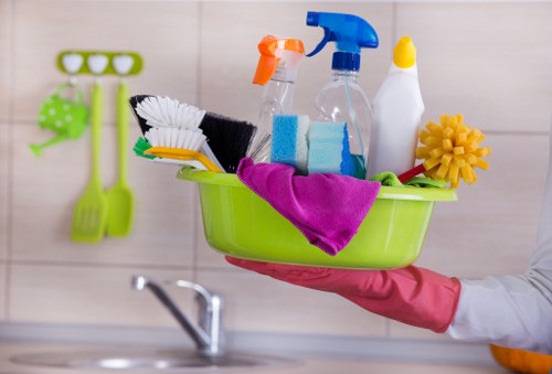Professional cleaner in Chiswick preparing a modern living room