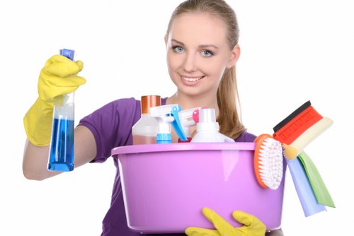 Commercial office cleaners in Chiswick maintaining a workspace